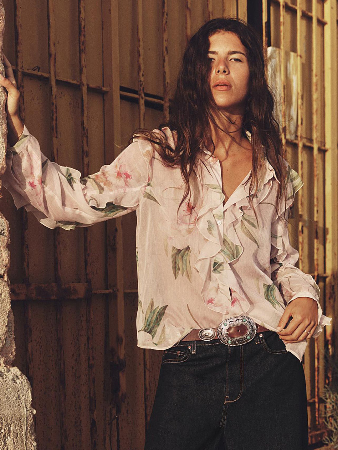 

LULU & SKY Women Floral Printed Shirt Style Top, Pink