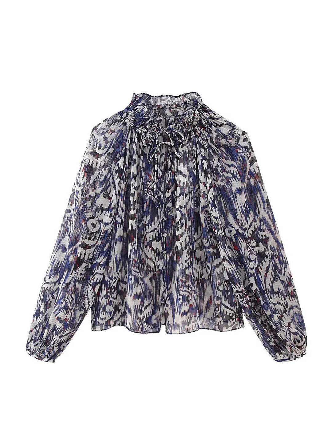 

LULU & SKY Women Floral Printed High Neck Top, Multi