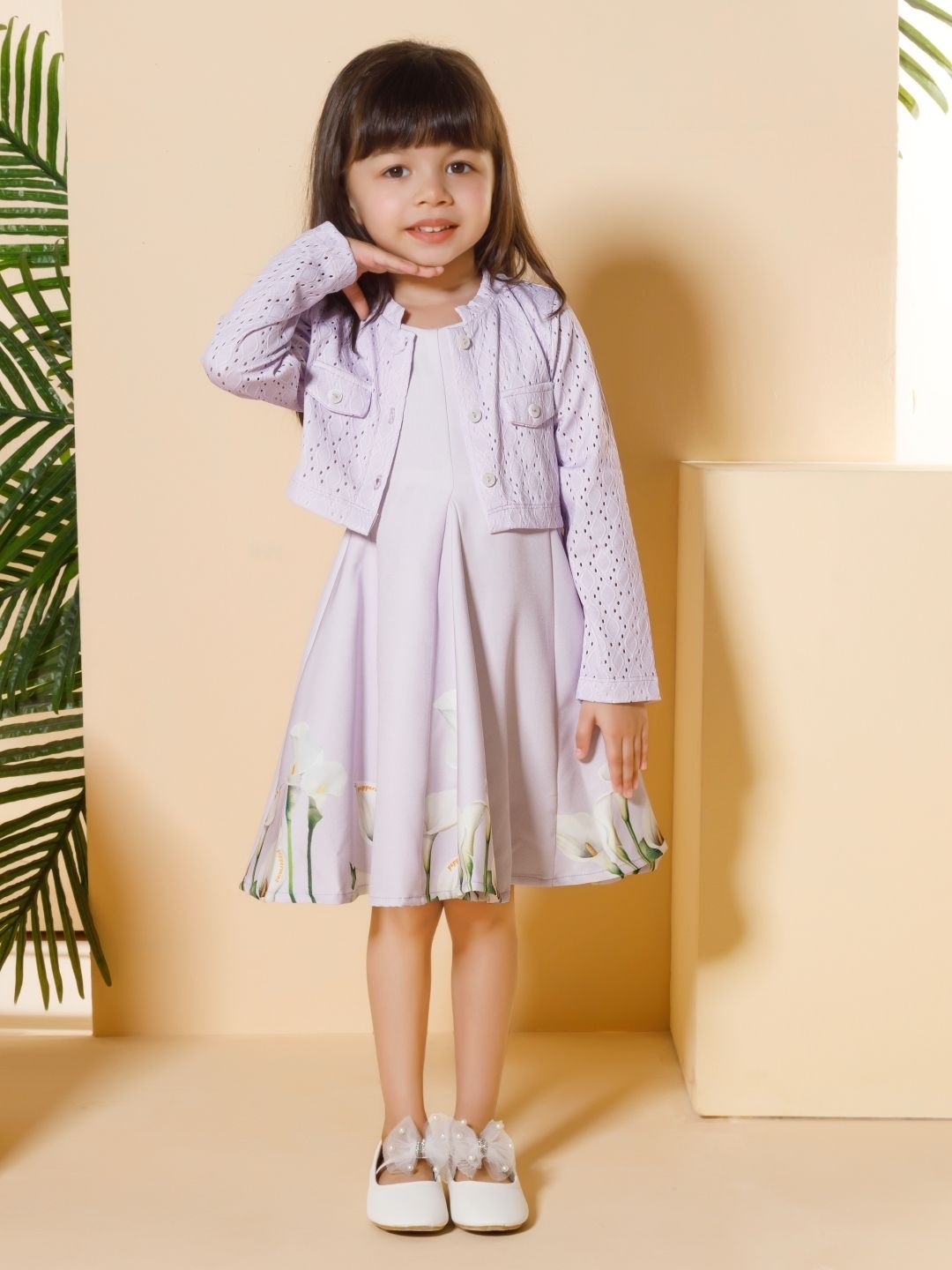 

Peppermint Girls A-Line Dress, Purple