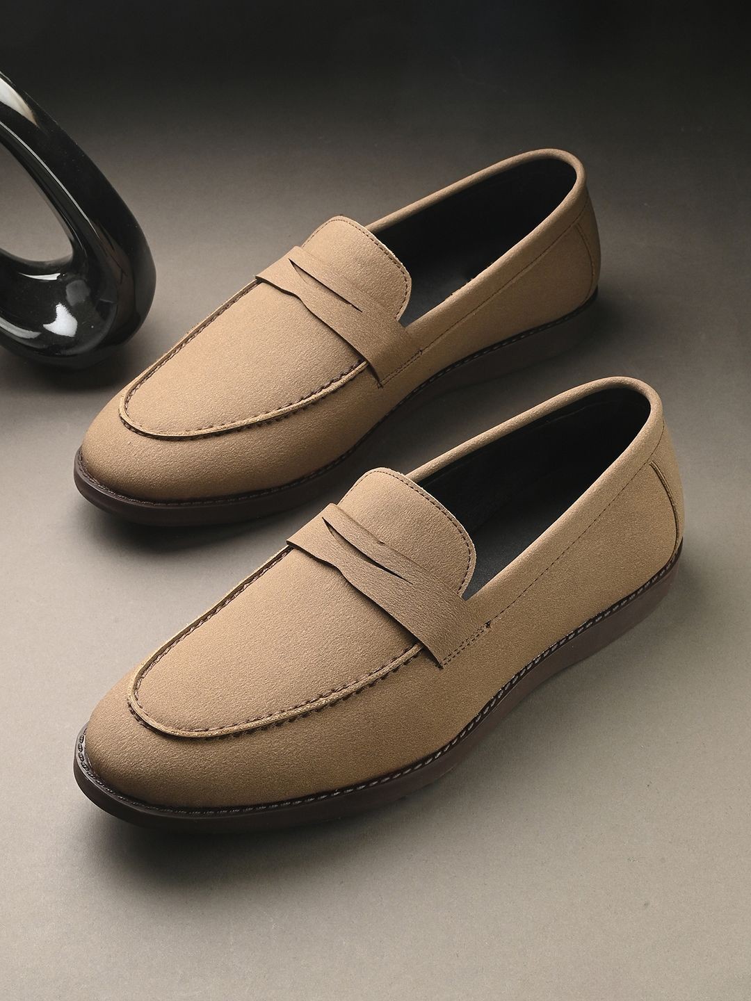 

Mast & Harbour Men Suede Loafers, Beige