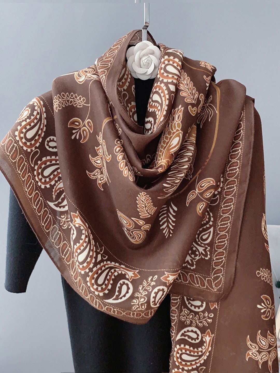 

CrossKulture Women Printed Scarf, Brown