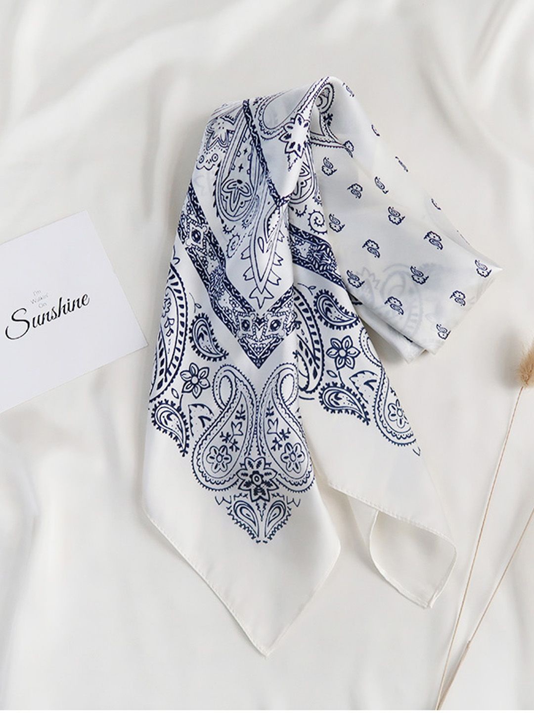 

CrossKulture Women Abstract Printed Scarf, Navy blue