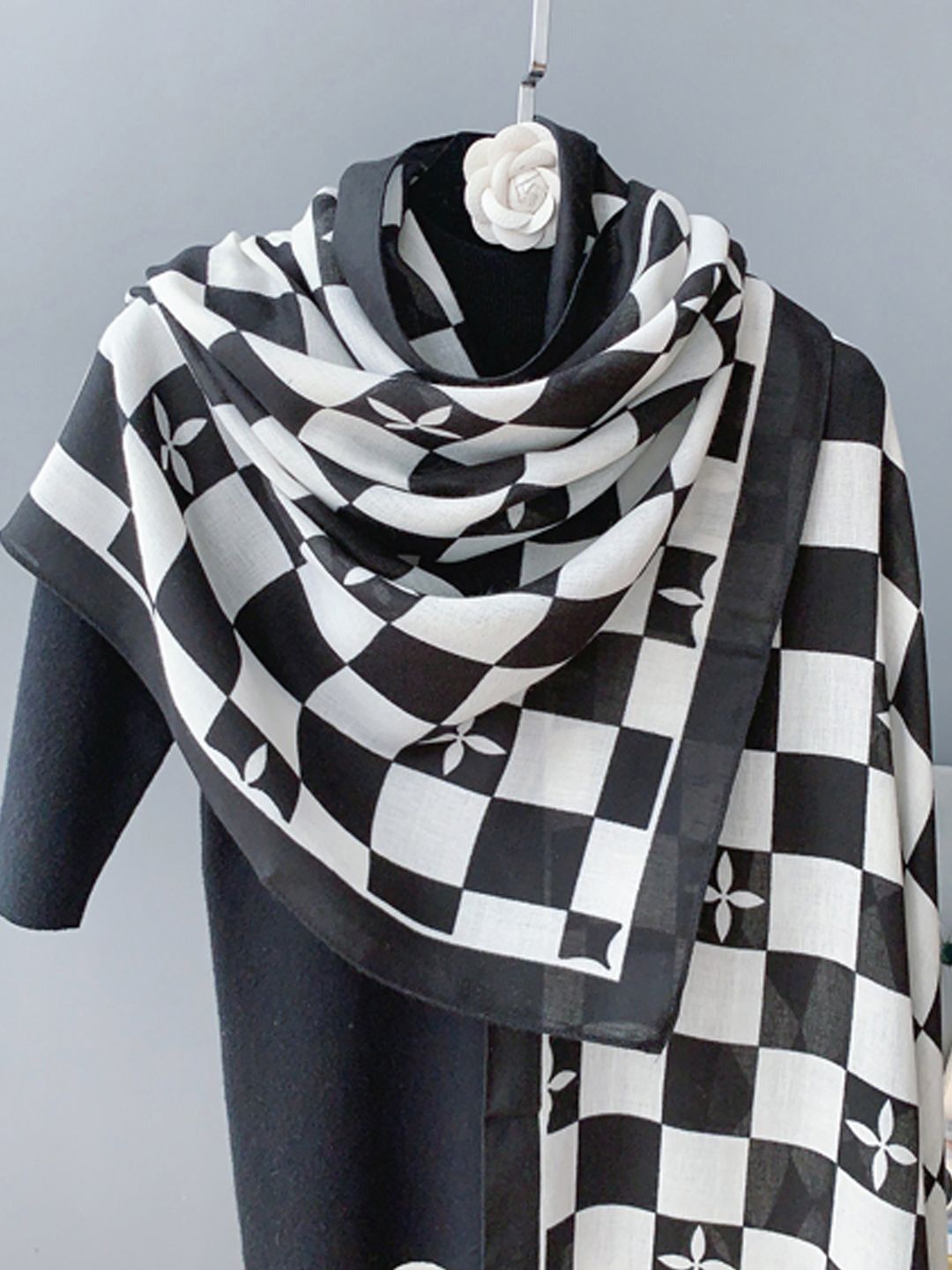 

CrossKulture Women Printed Scarf, Black