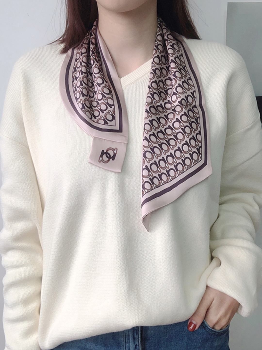 

CrossKulture Women Printed Satin Scarf, Pink