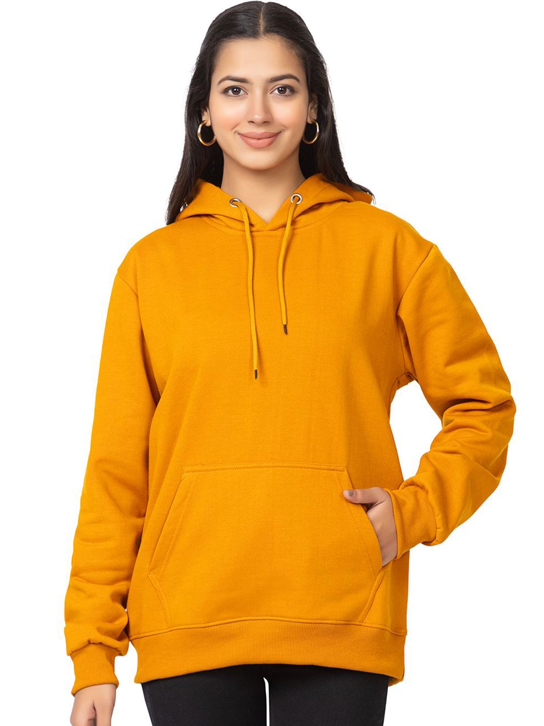 

HILFIRE REGION Women Hooded Sweatshirt, Mustard