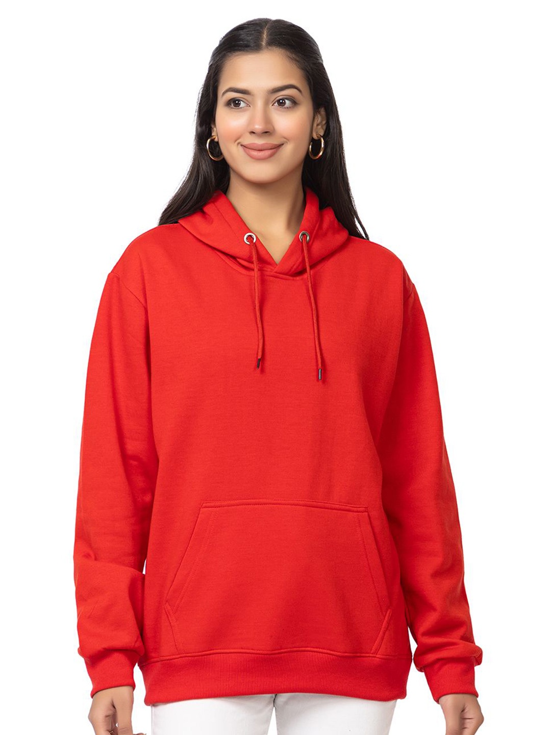 

HILFIRE REGION Women Oversized Loose-Fit Hooded Pullover Sweatshirt, Red