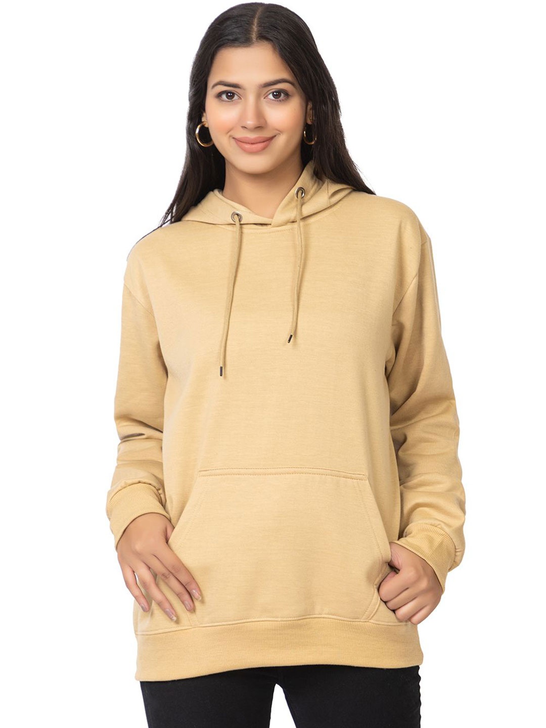 

HILFIRE REGION Women Oversized Loose-Fit Hooded Pullover Sweatshirt, Beige