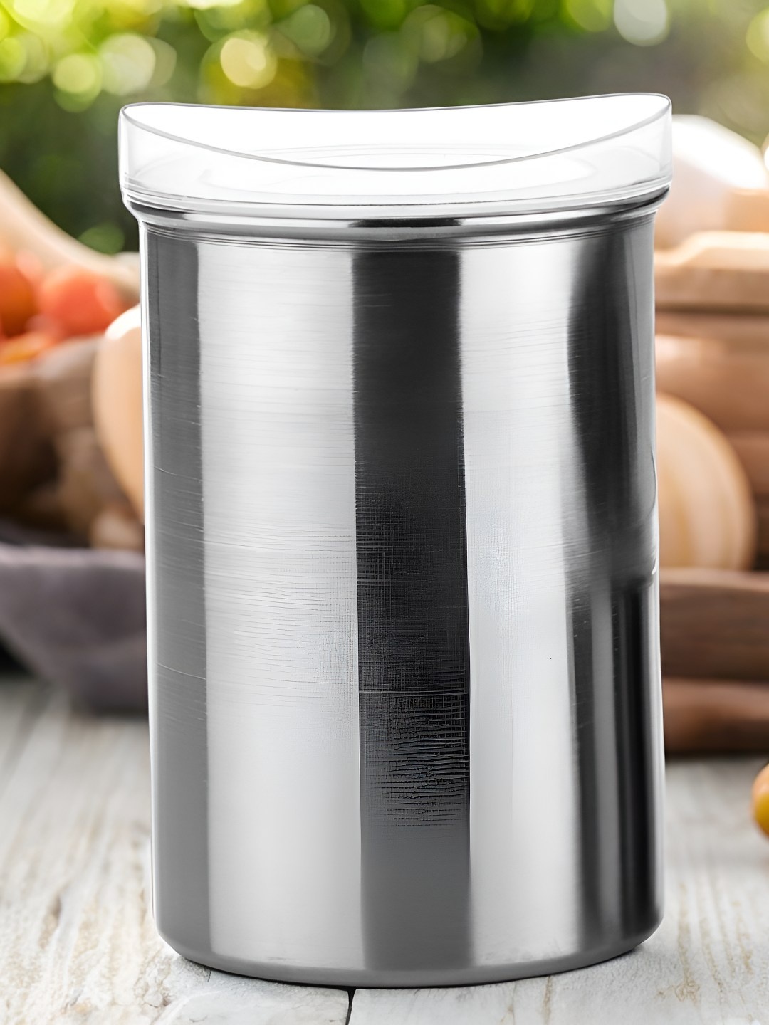 

Metrolife Silver-Toned Stainless Steel Easy to Clean Container 1L