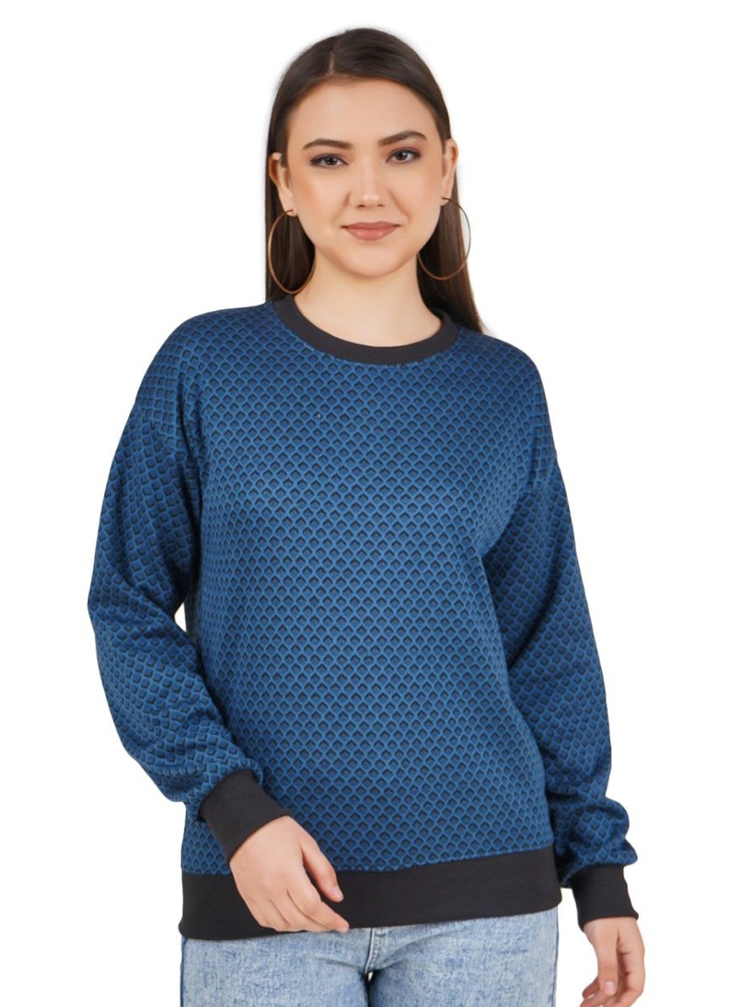 

HILFIRE REGION Women Printed Sweatshirt, Blue