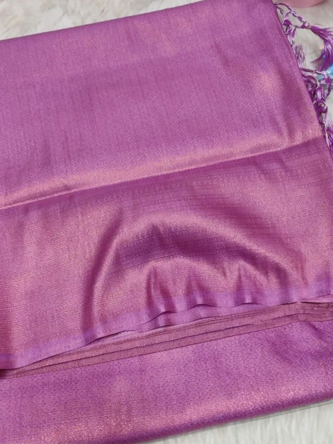 

DIVASTRI Ethnic Motifs Zari Kanjeevaram Saree, Lavender