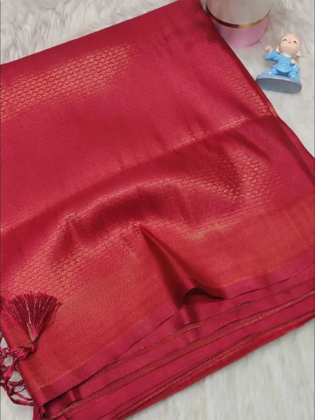 

DIVASTRI Woven Design Zari Kanjeevaram Saree, Pink