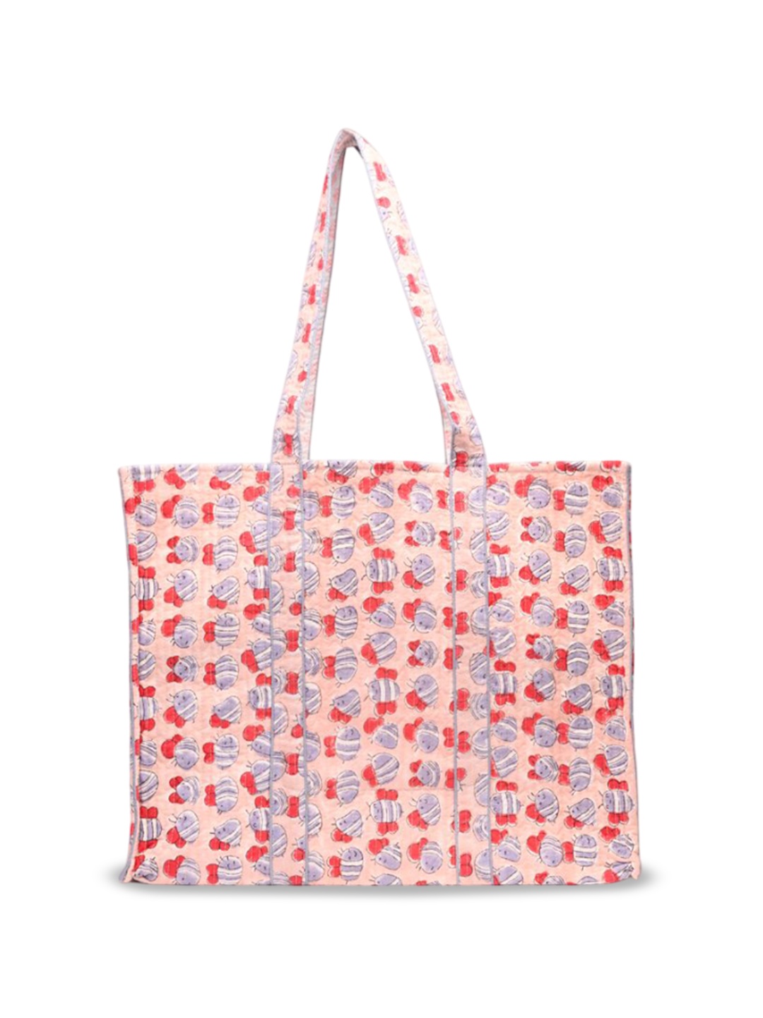 

Block N Style Women Graphic Printed Structured Cotton Shoulder Bag, Pink