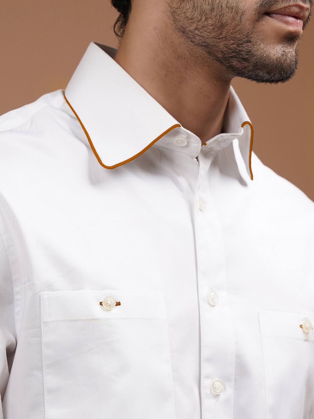 

CLUBHAVANA Men Solid Spread Collar Classic Fit Pure Cotton Shirt, White