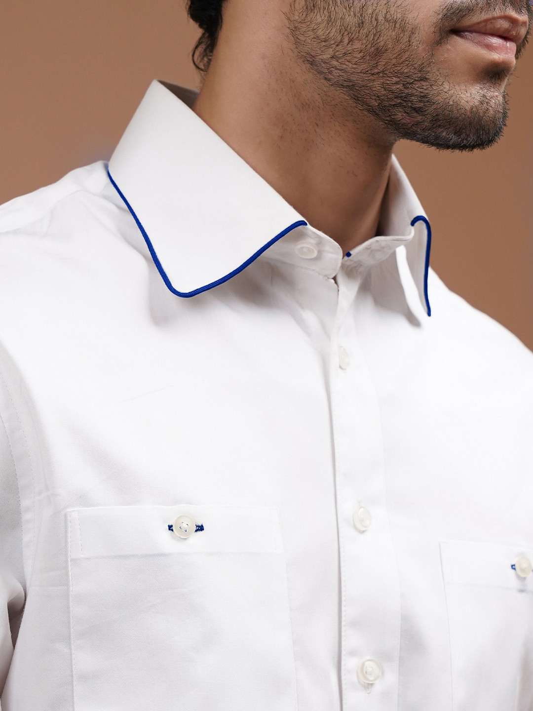 

CLUBHAVANA Men Solid Pure Cotton Classic Fit Casual Shirt, White
