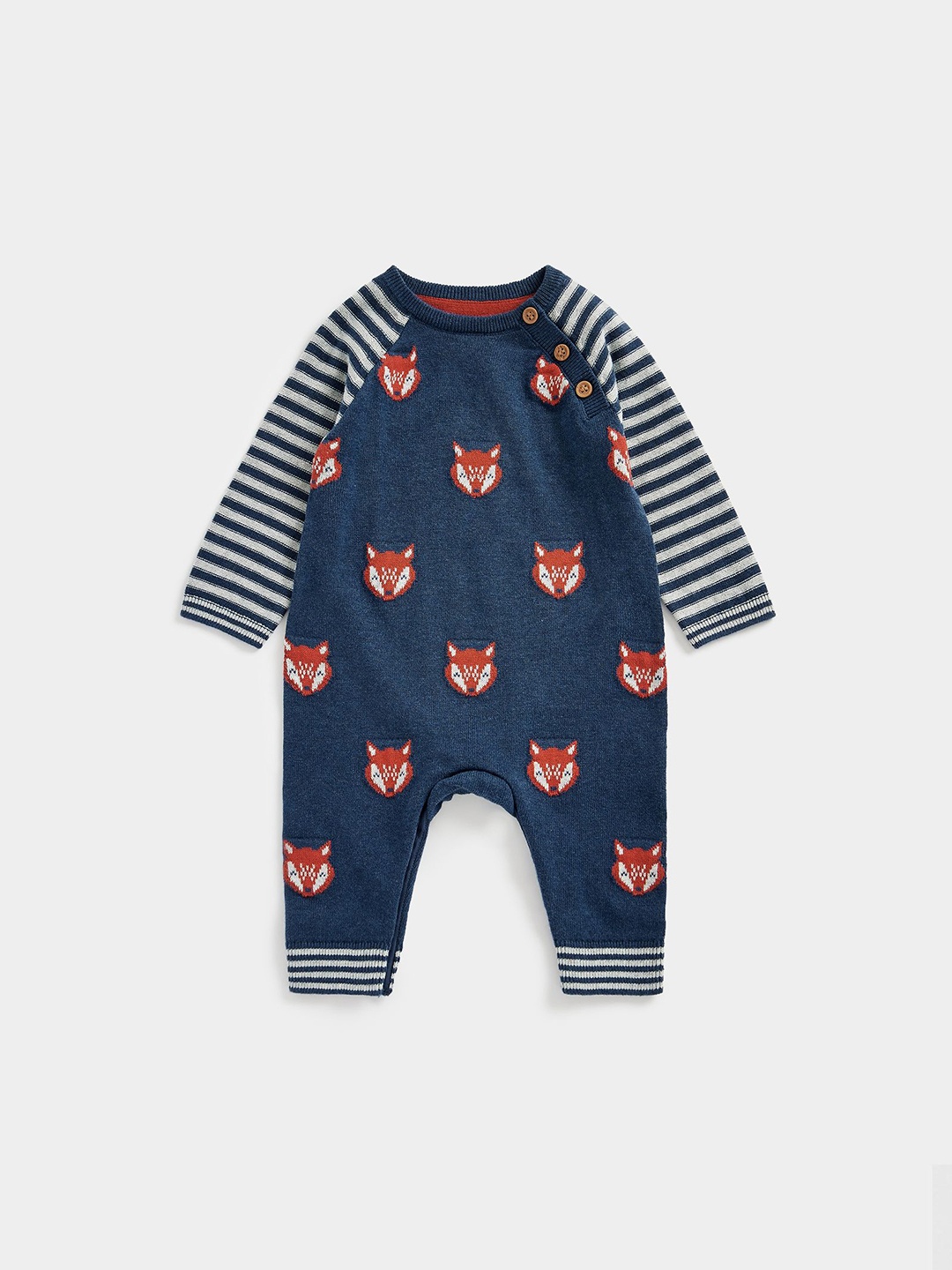 

mothercare Boys Printed Cotton Sleepsuit, Navy blue