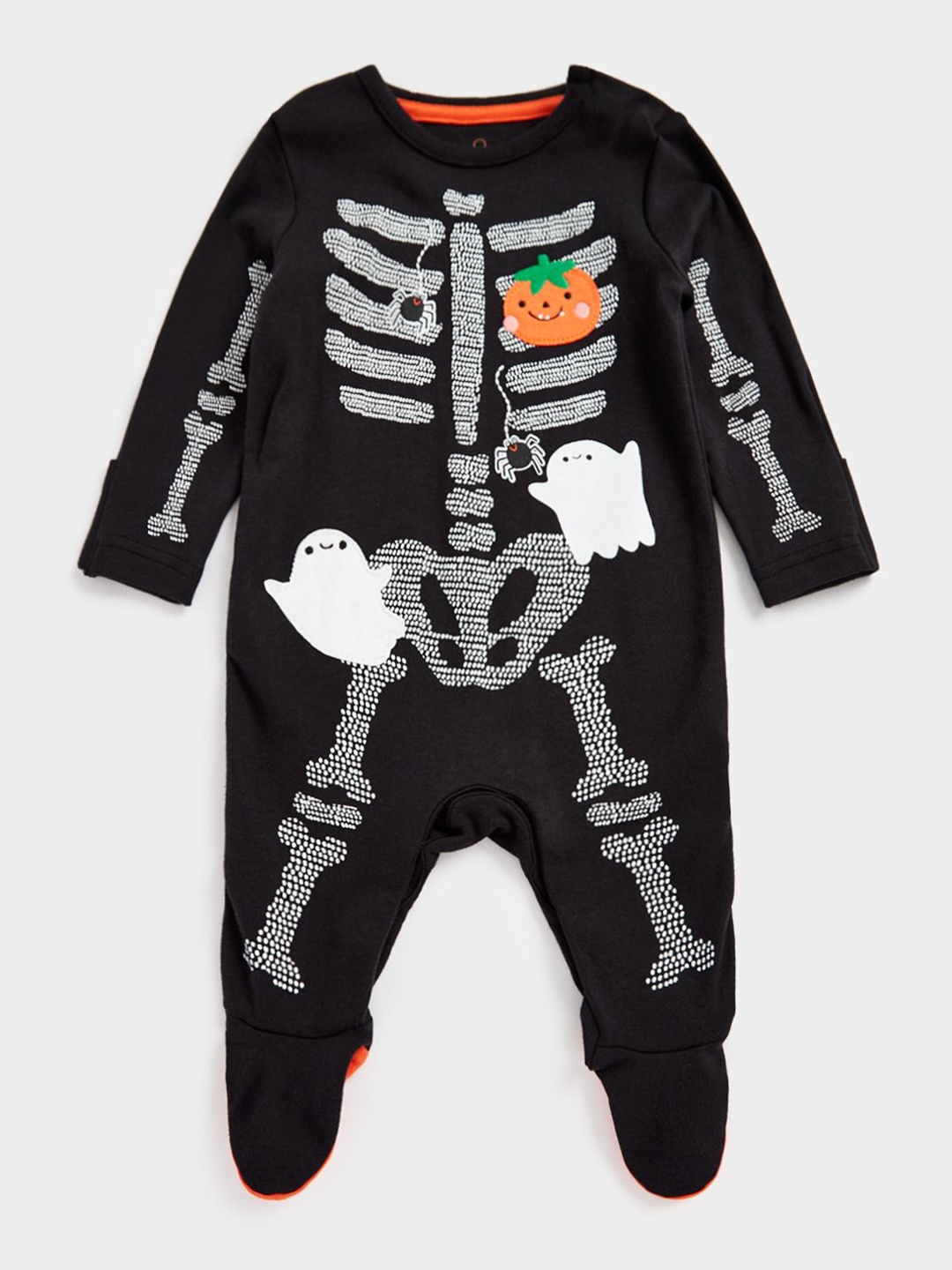 

mothercare Boys Cotton Printed Sleepsuit, Black