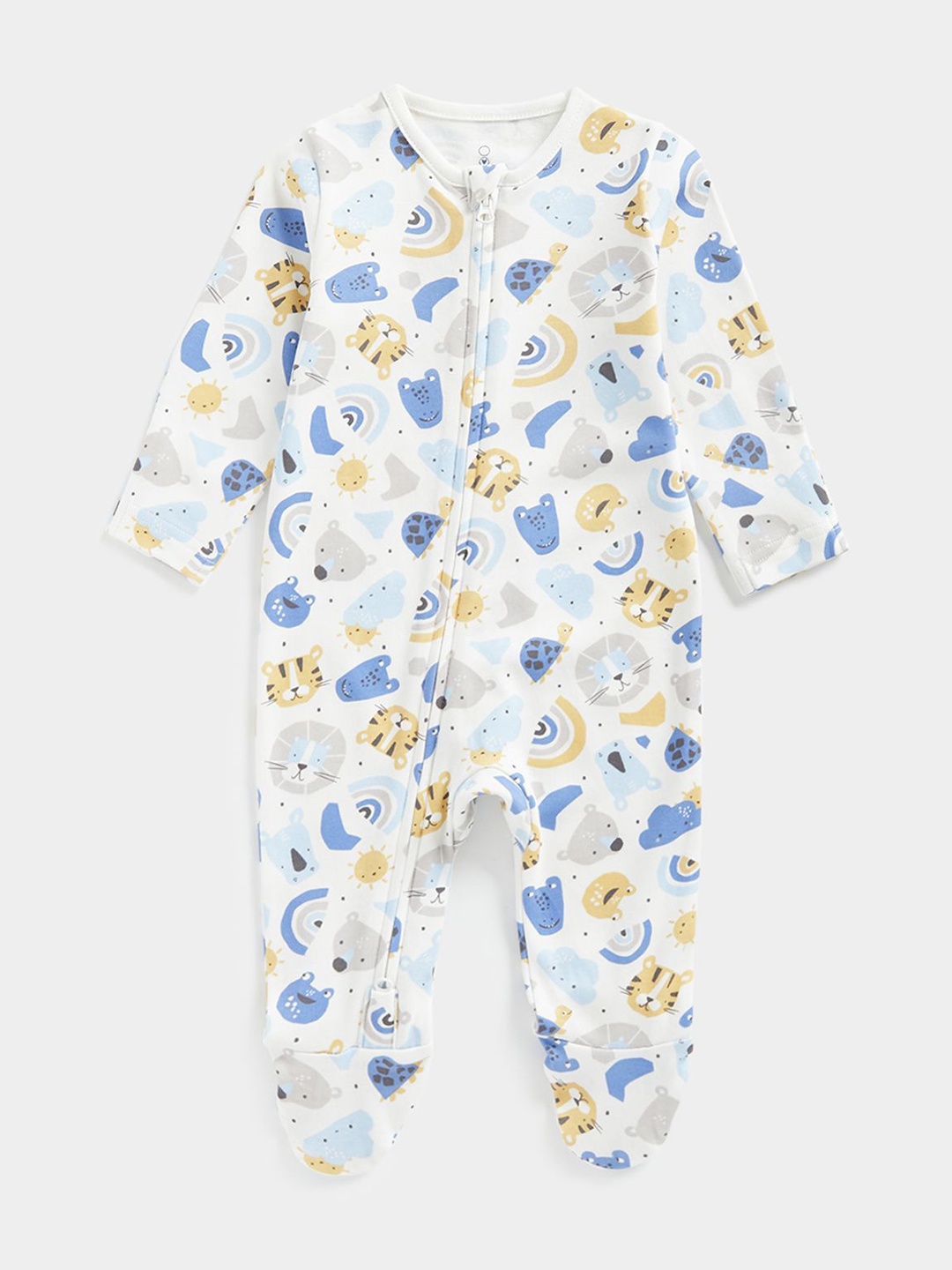 

mothercare Boys Printed Sleepsuit, White