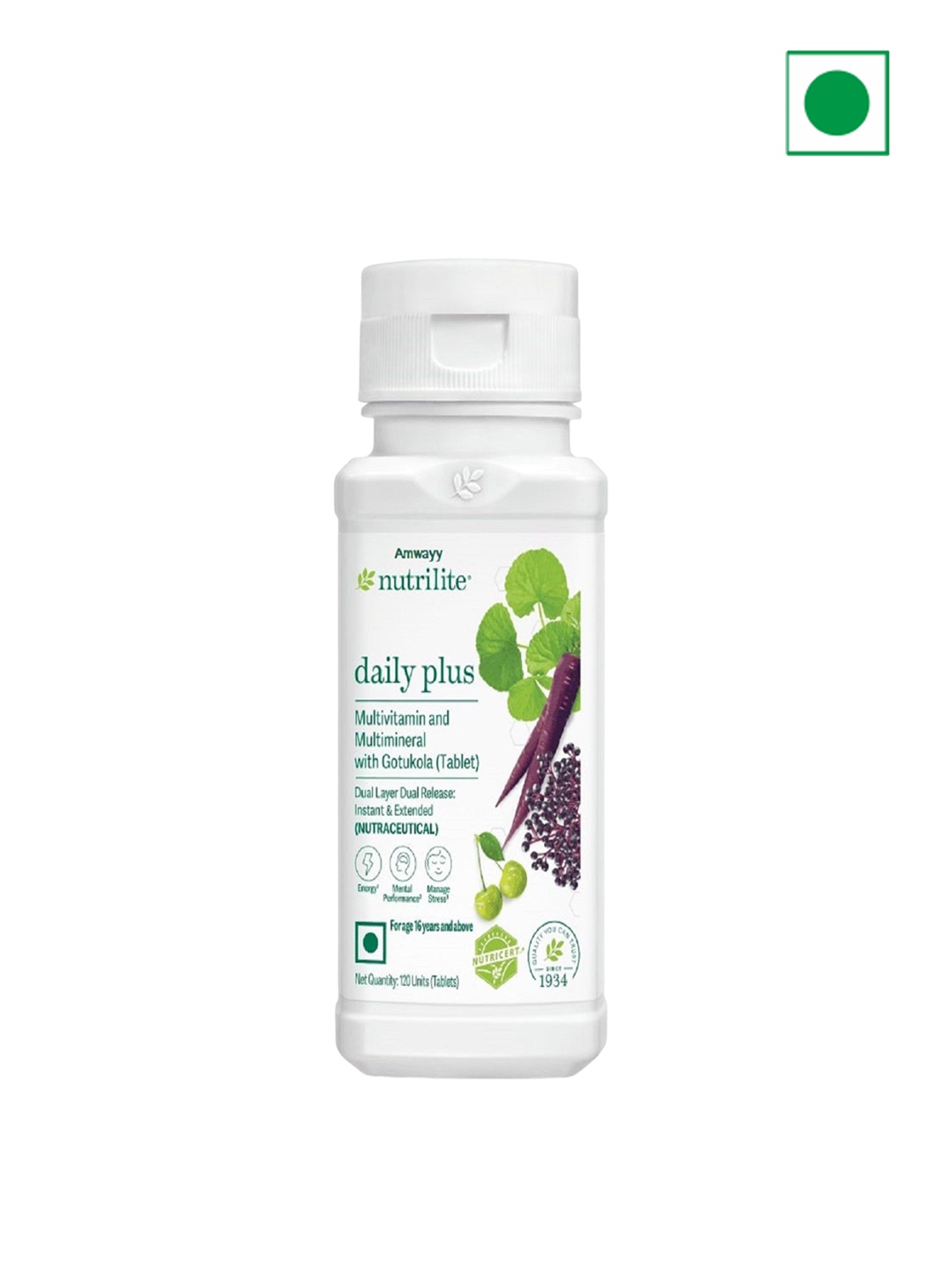 

Amwayy Nutrilite Daily Plus Tablets - 120 Tablets, White