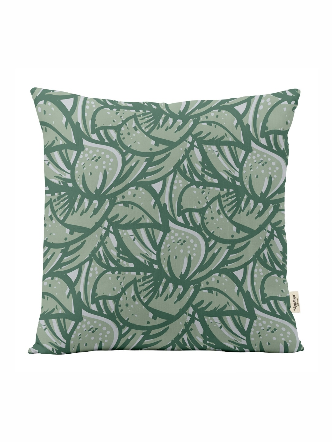 

Vargottam Green Floral Printed Square Cushion Cover