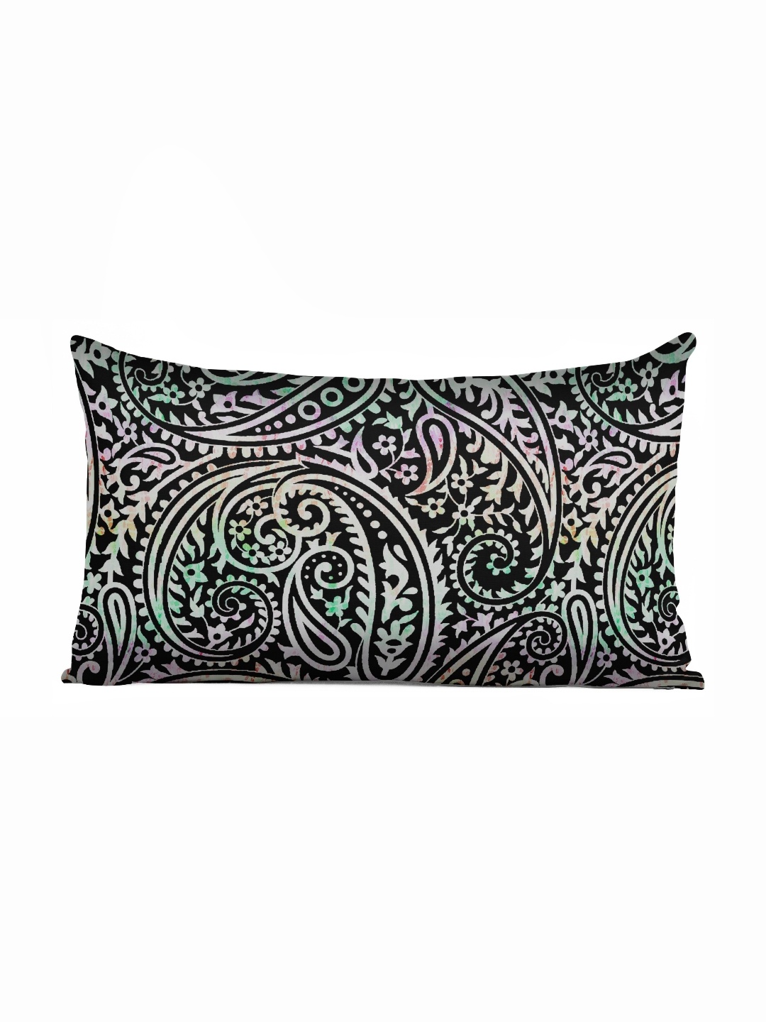 

Vargottam Black & White Ethnic Motifs Printed Rectangle Cushion Cover