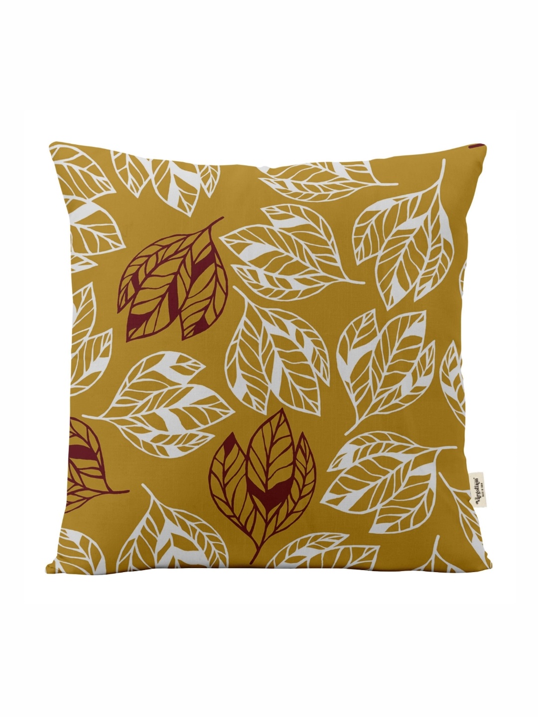 

Vargottam Yellow & White Floral Linen Square Cushion Cover