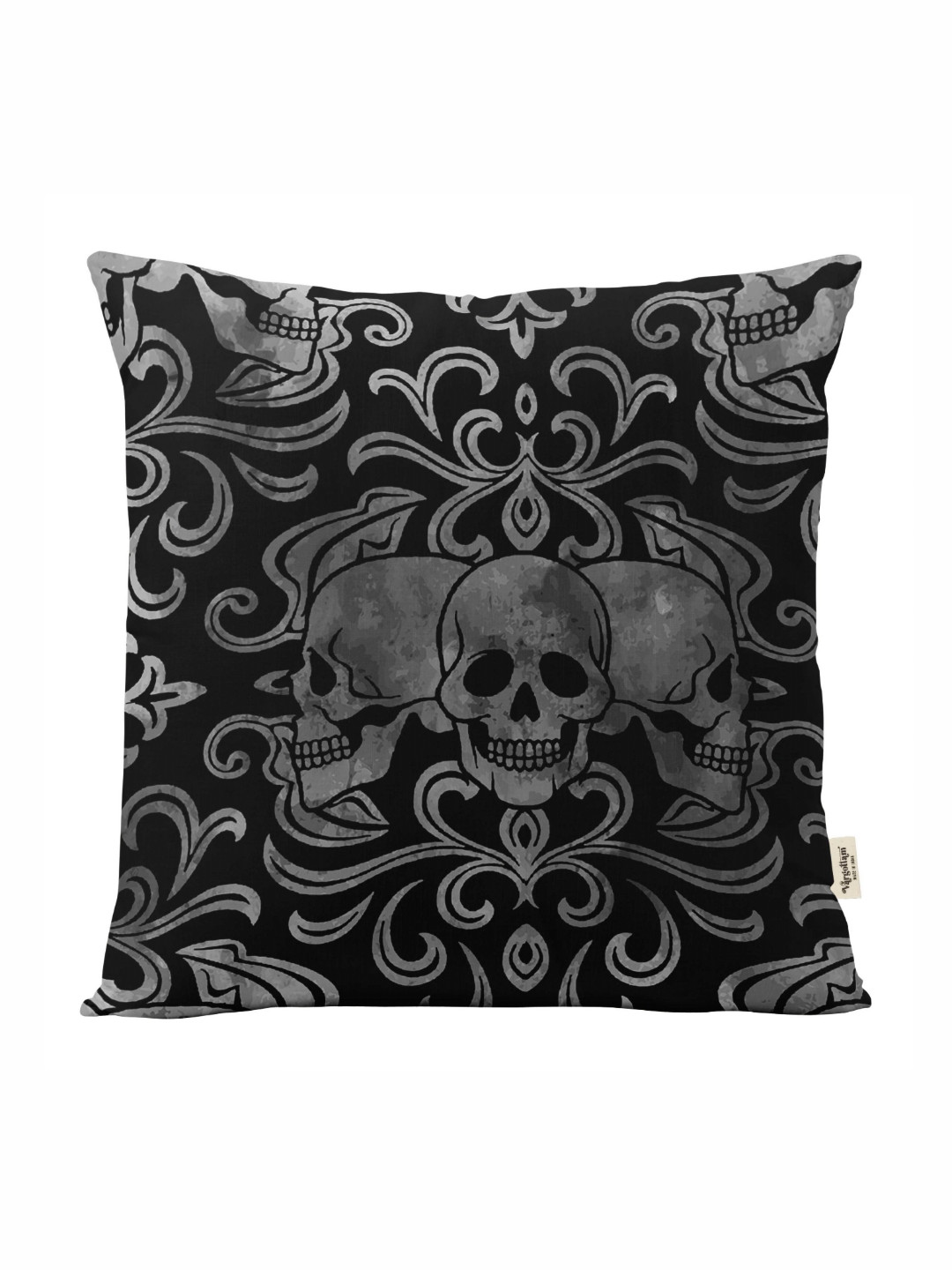 

Vargottam Black and White Self Design Square Cushion Cover