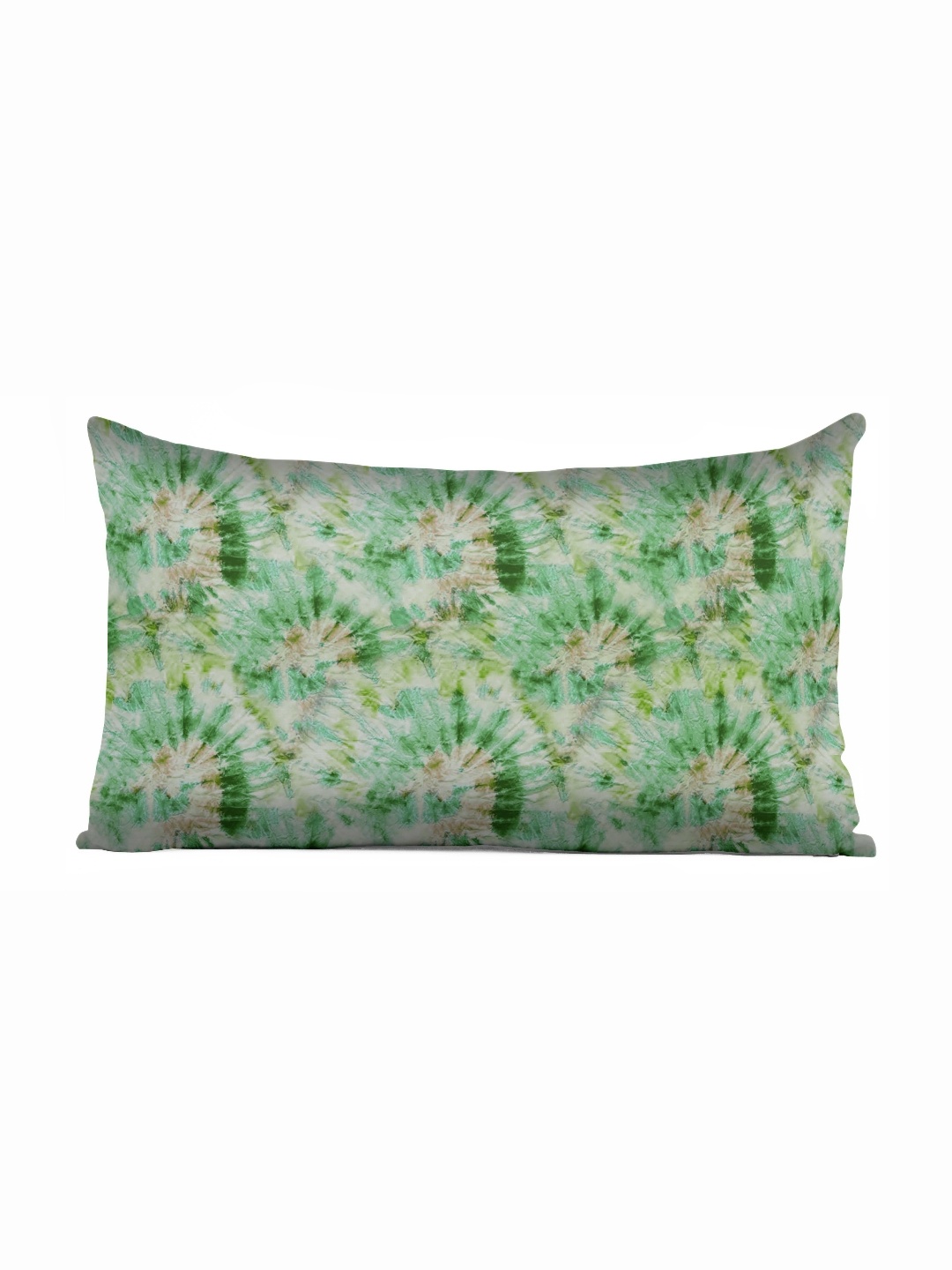 

Vargottam Green & Cream-Coloured Abstract Printed Rectangle Cushion Cover