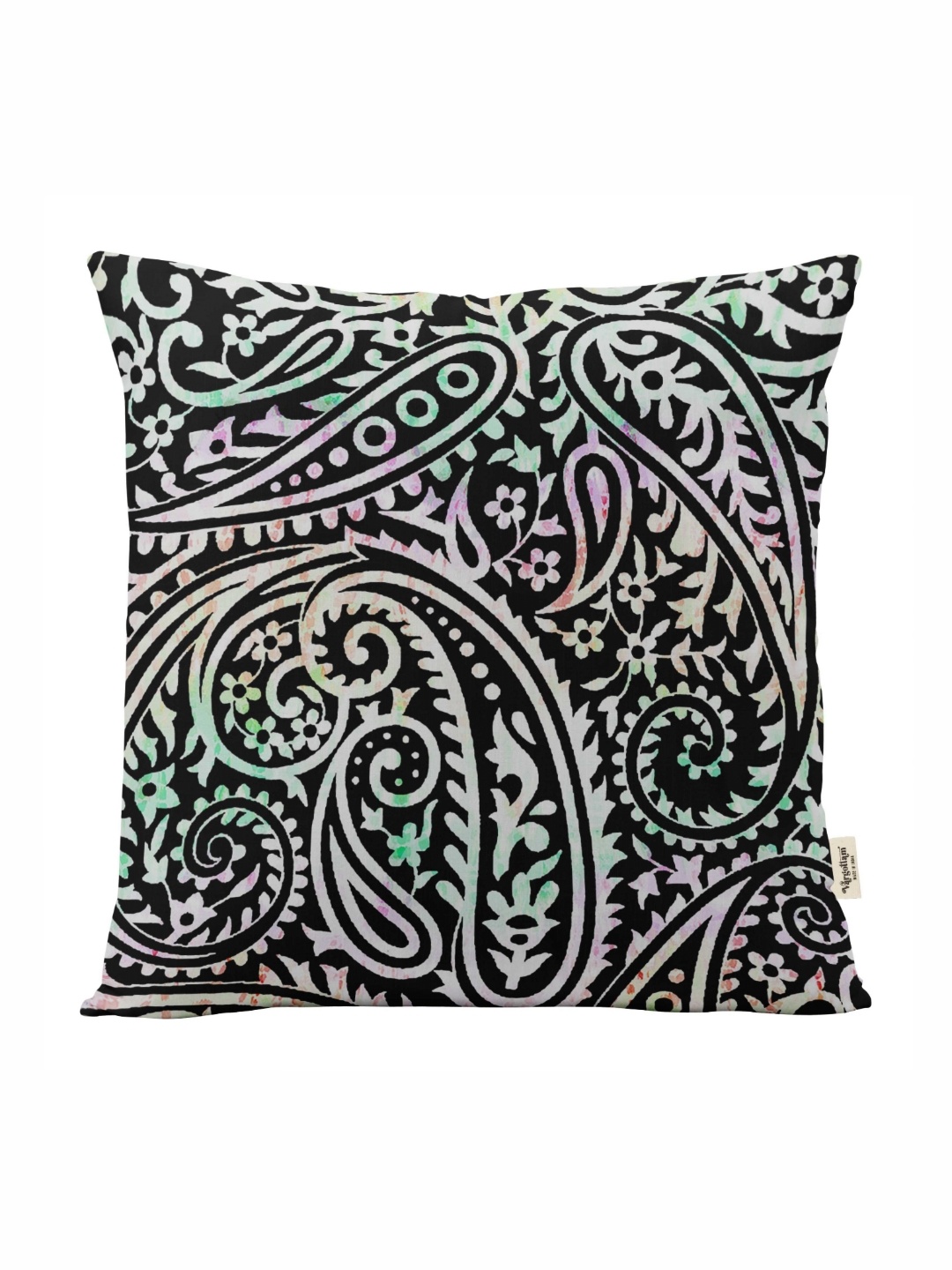 

Vargottam Black & White Ethnic Motifs Printed Square Cushion Cover