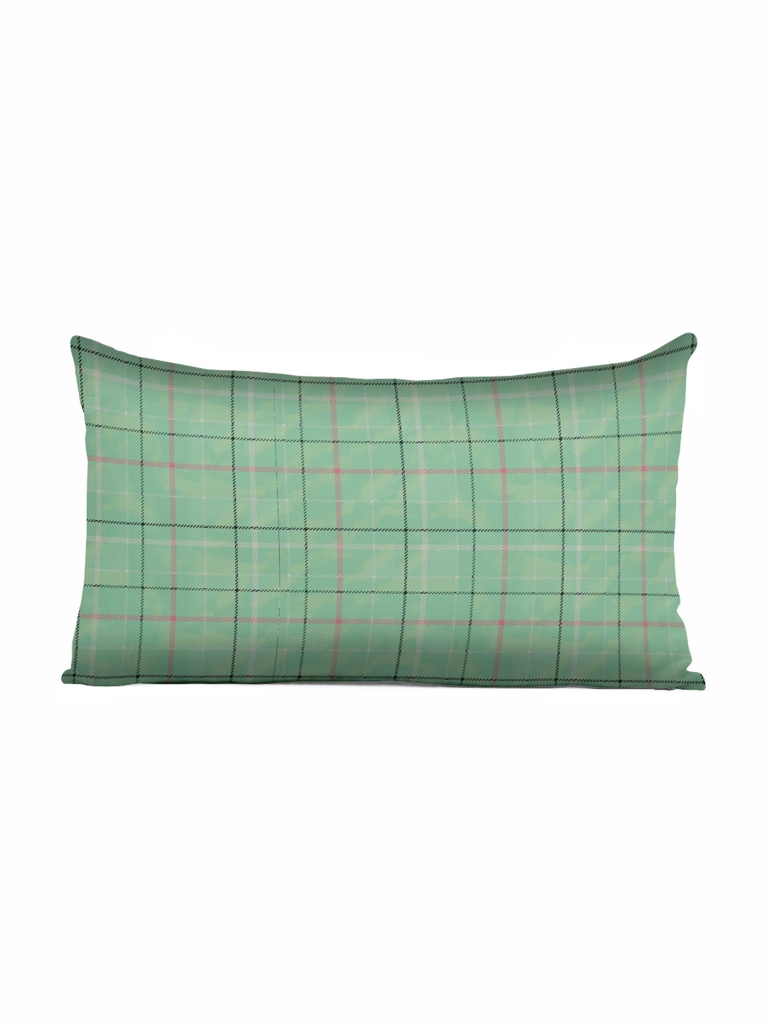 

Vargottam Green & Black Checked Printed Rectangle Cushion Cover