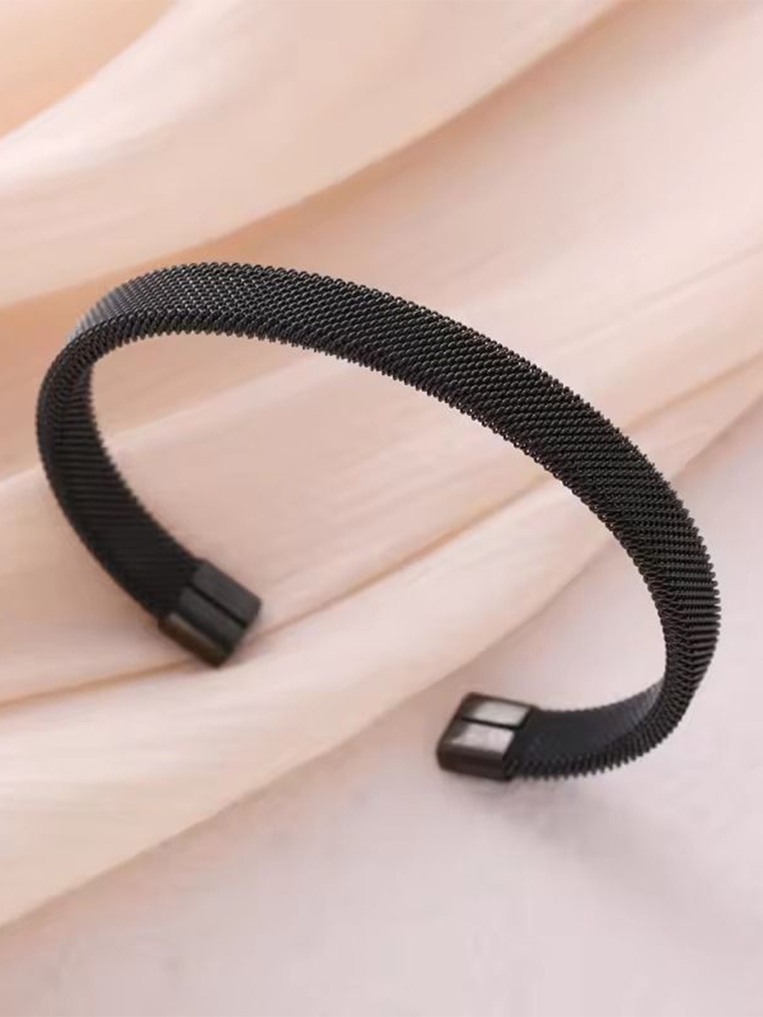 

The Roadster Lifestyle Co. Men Stainless Steel Wraparound Bracelet, Black
