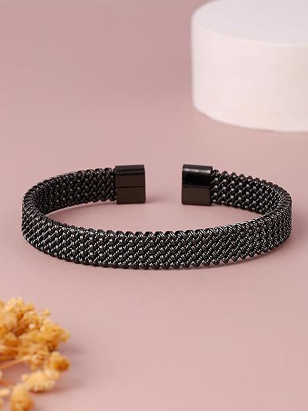 

The Roadster Lifestyle Co. Men Silver-Plated Stainless Steel Wraparound Bracelet