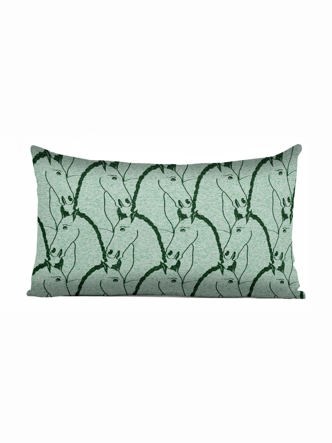 

Vargottam Green & Black Self Design Linen Rectangle Cushion Cover