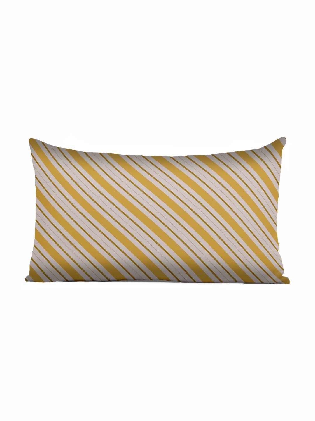 

Vargottam Yellow & White Striped Linen Rectangle Cushion Cover