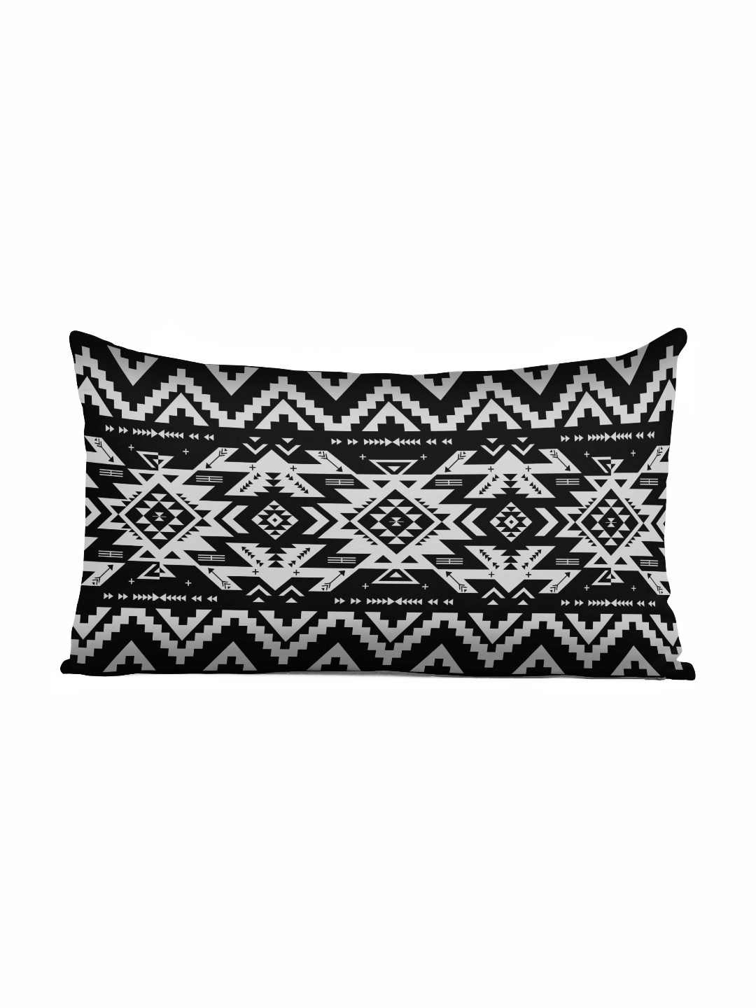 

Vargottam Black & White Geometric Printed Rectangle Cushion Cover