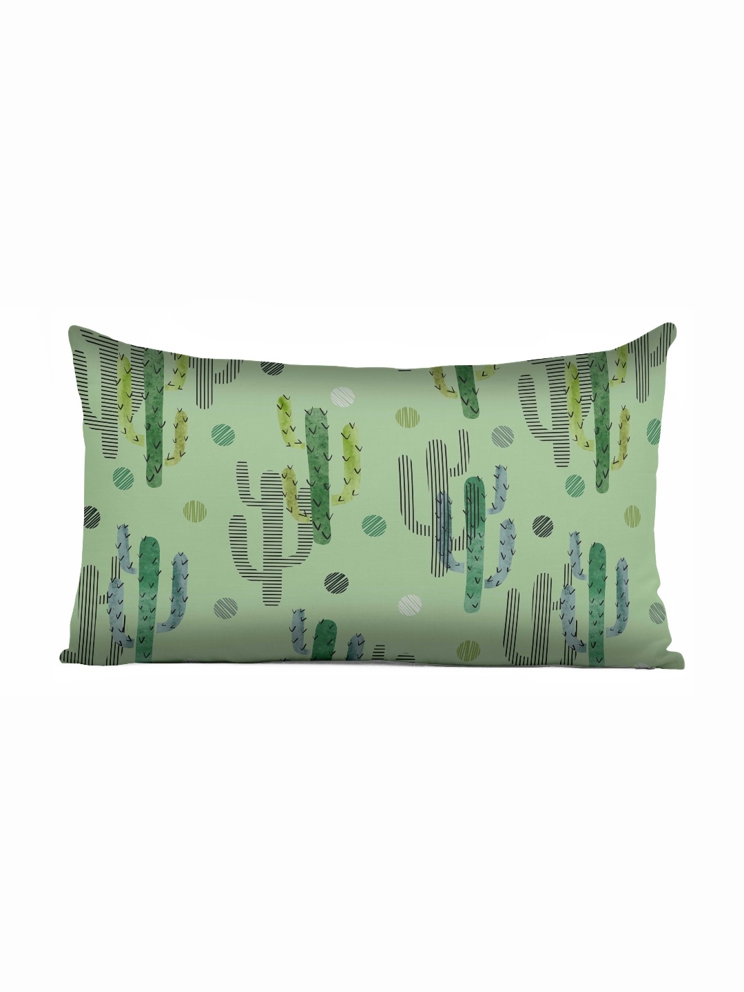 

Vargottam Green & Black Geometric Linen Rectangle Cushion Cover