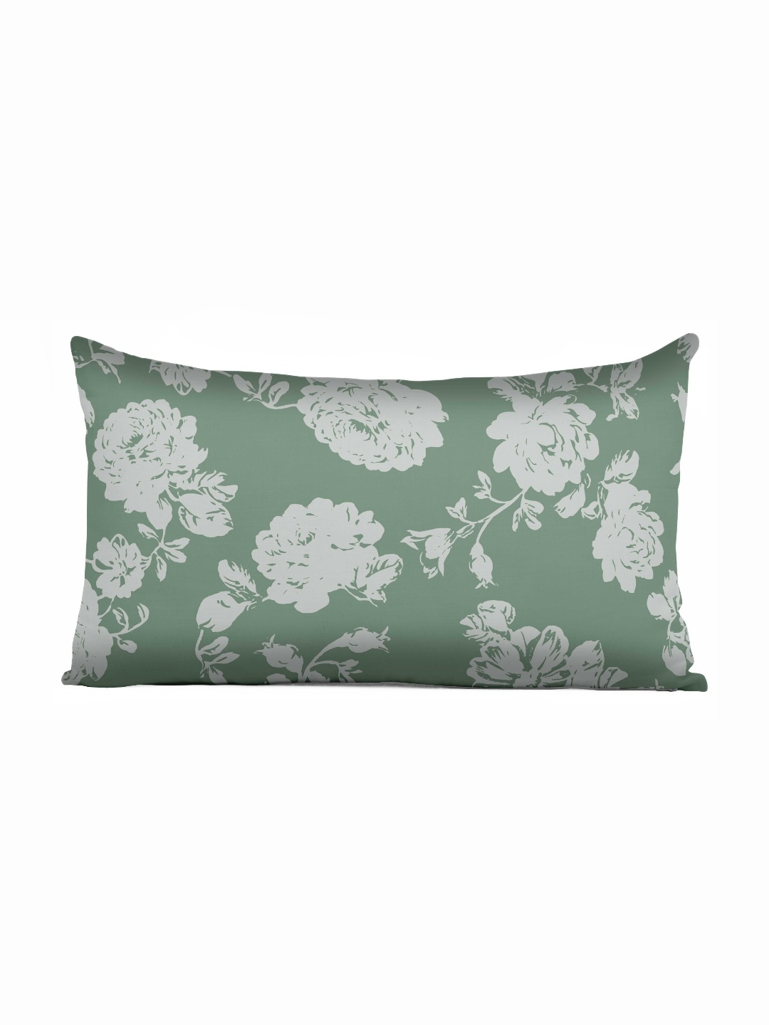 

Vargottam Green & Beige Floral Printed Rectangle Cushion Cover