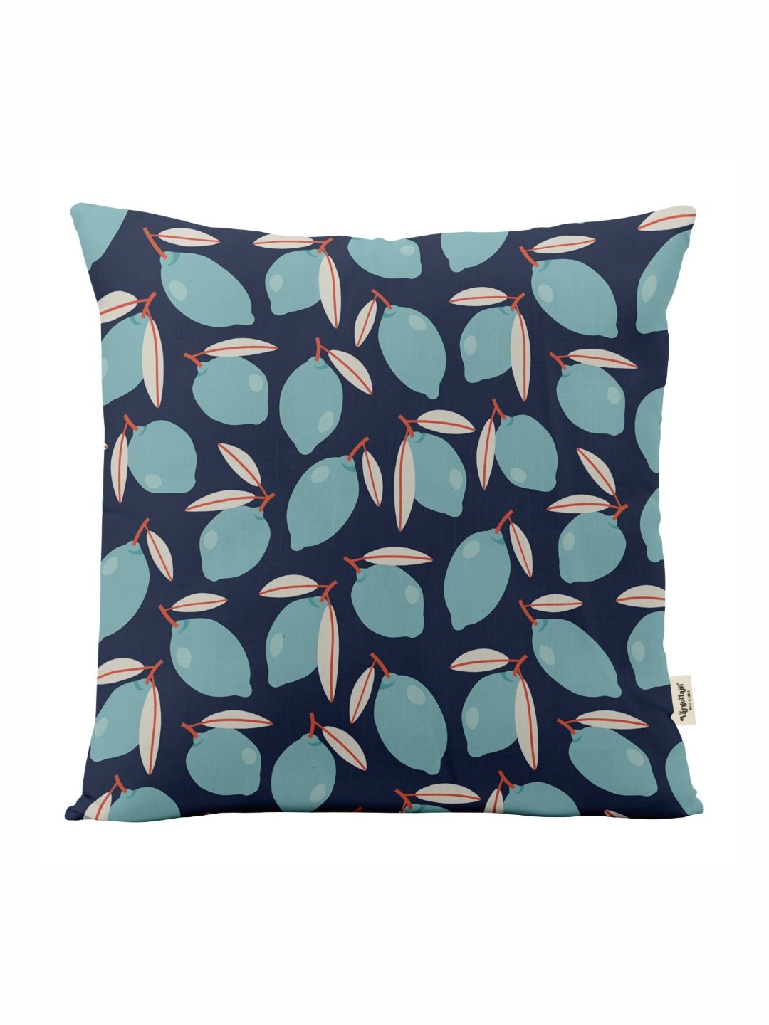 

Vargottam Blue & Black Quirky Linen Square Cushion Cover