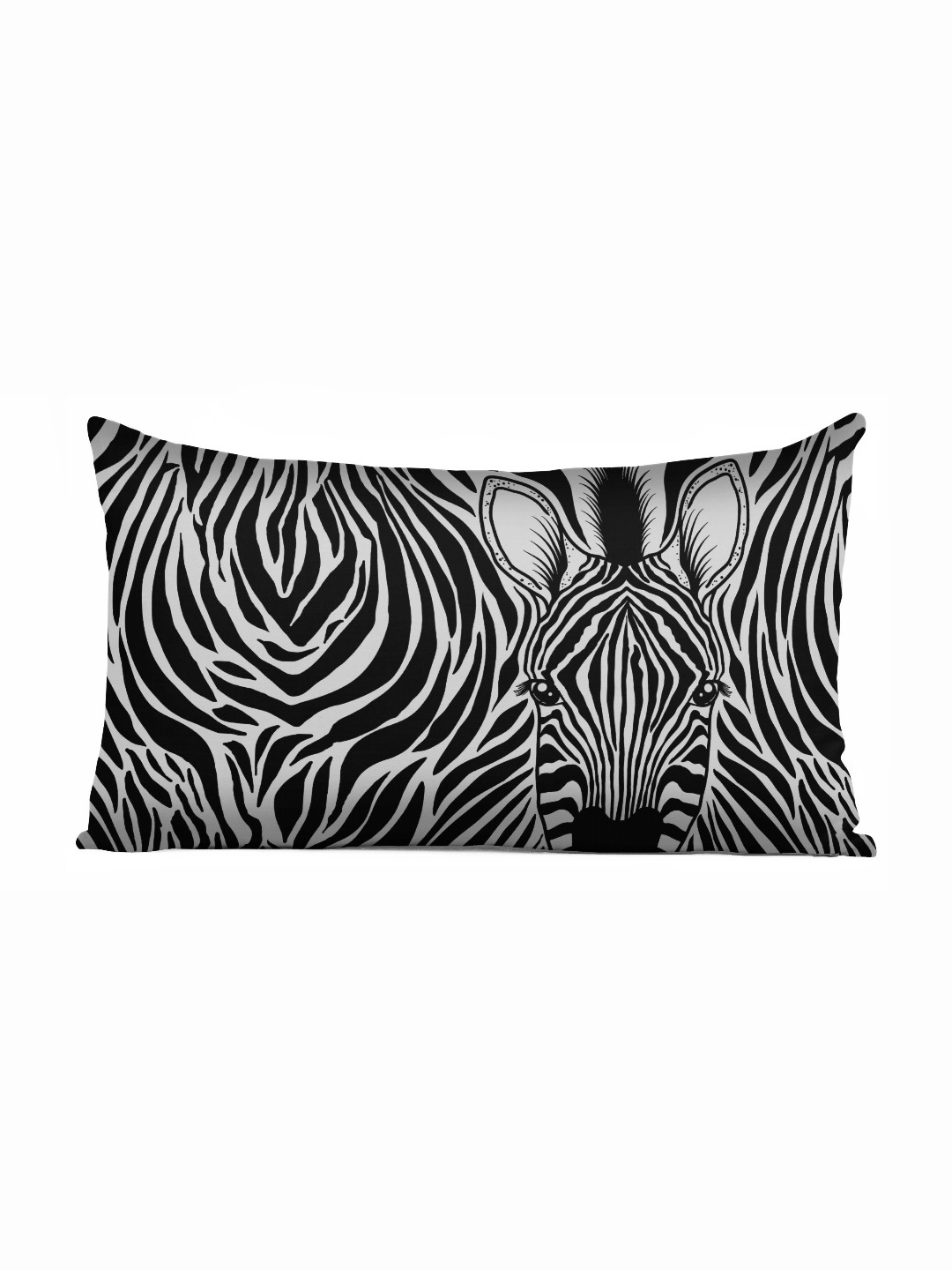 

Vargottam Black & White Self Design Linen Rectangle Cushion Cover