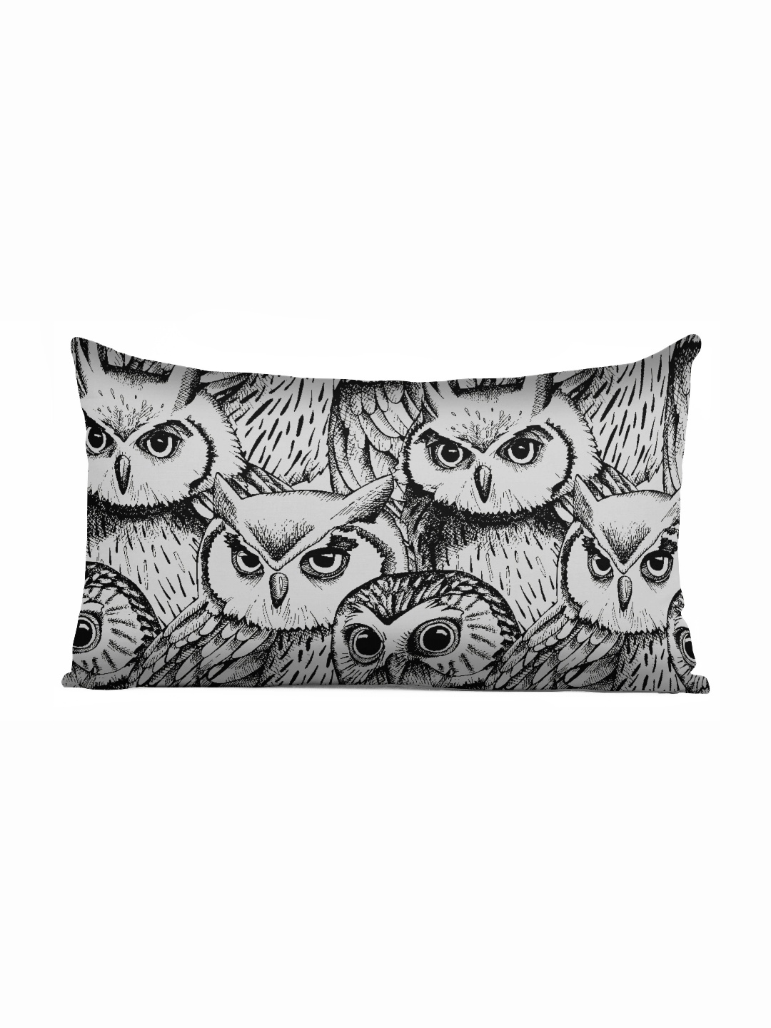 

Vargottam Black & White Self Design Linen Rectangle Cushion Cover