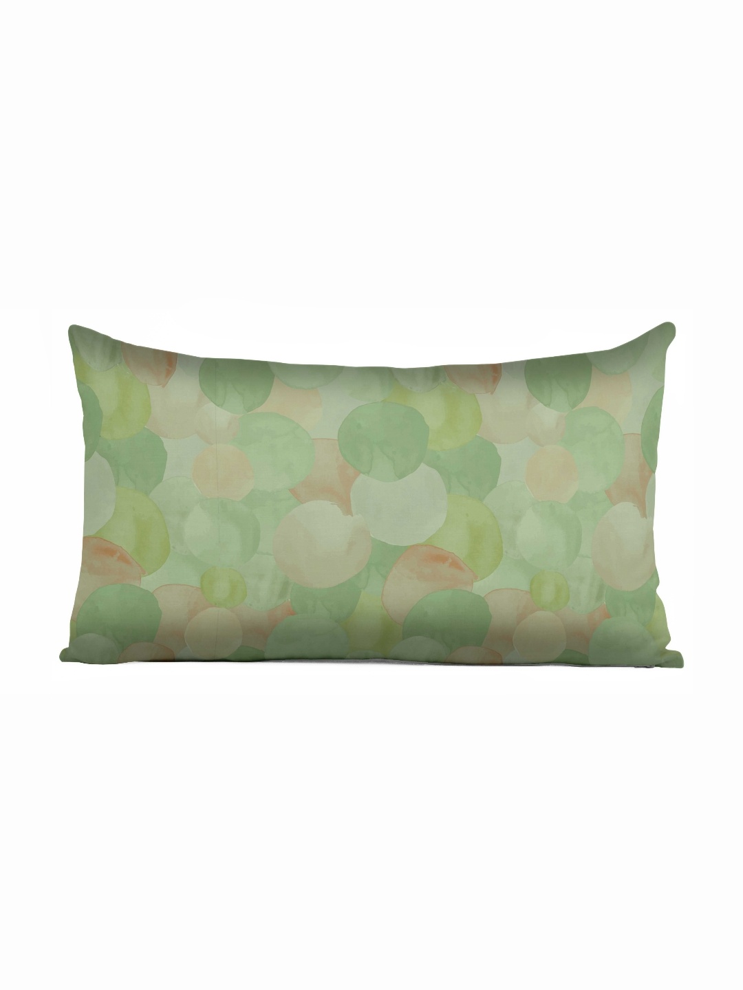 

Vargottam Green & Coral Geometric Linen Rectangle Cushion Cover