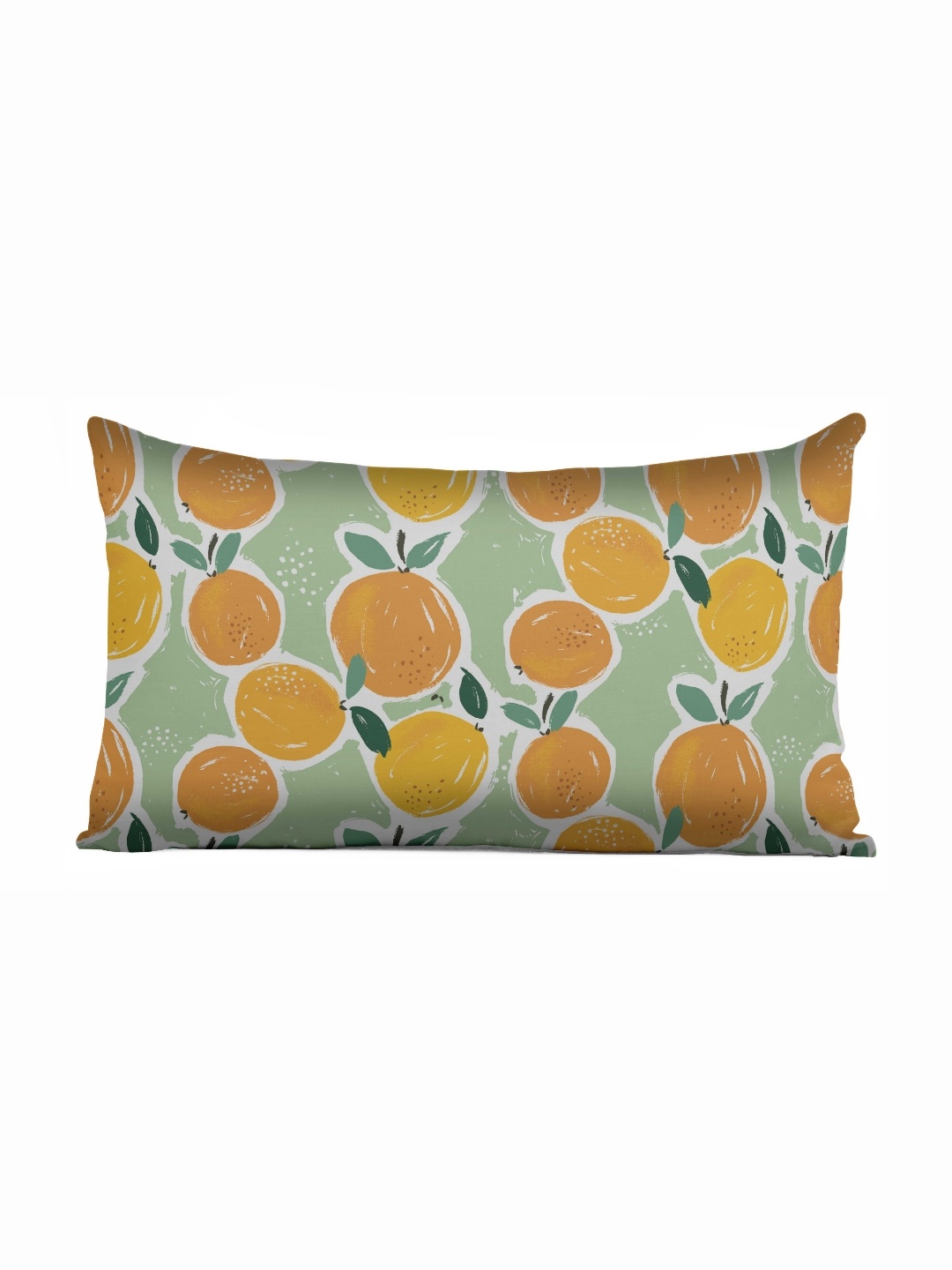 

Vargottam Green & Yellow Self Design Rectangle Cushion Cover