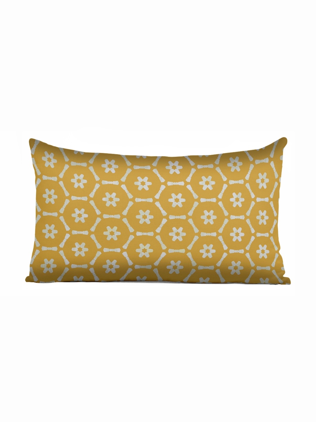 

Vargottam Yellow & White Geometric Linen Rectangle Cushion Cover