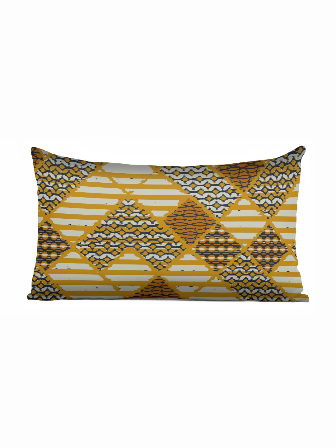 

Vargottam Yellow Geometric Printed Rectangle Cushion Cover
