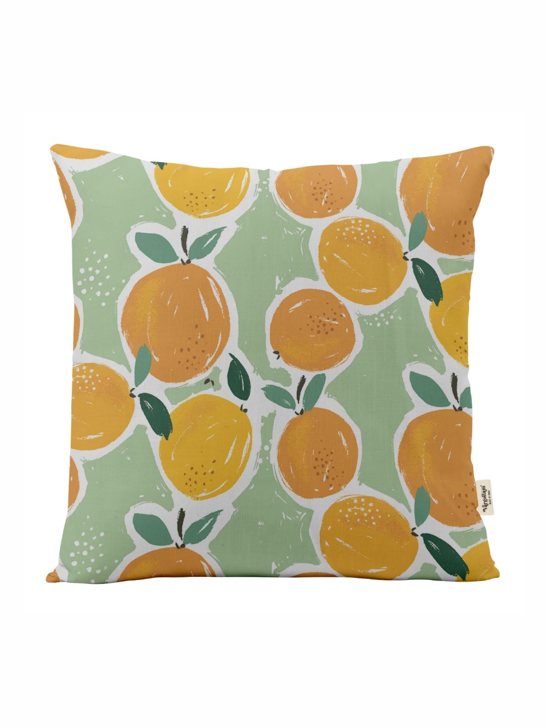 

Vargottam Green & Yellow Self Design Linen Square Cushion Cover