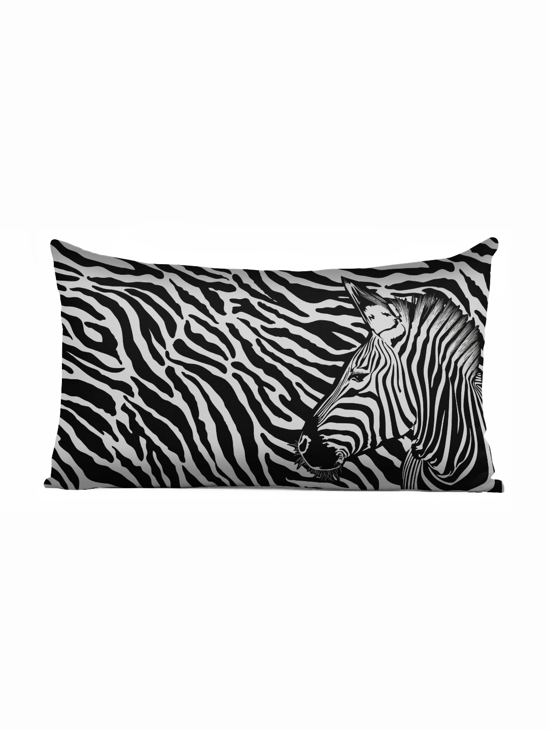 

Vargottam Black & White Abstract Linen Rectangle Cushion Cover
