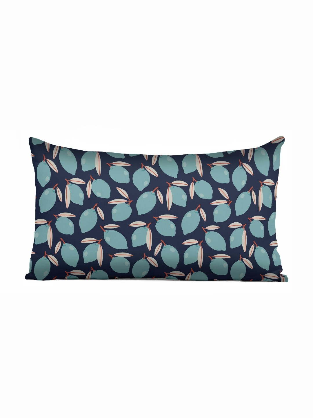 

Vargottam Navy Blue & Blue Self Design Linen Rectangle Cushion Cover