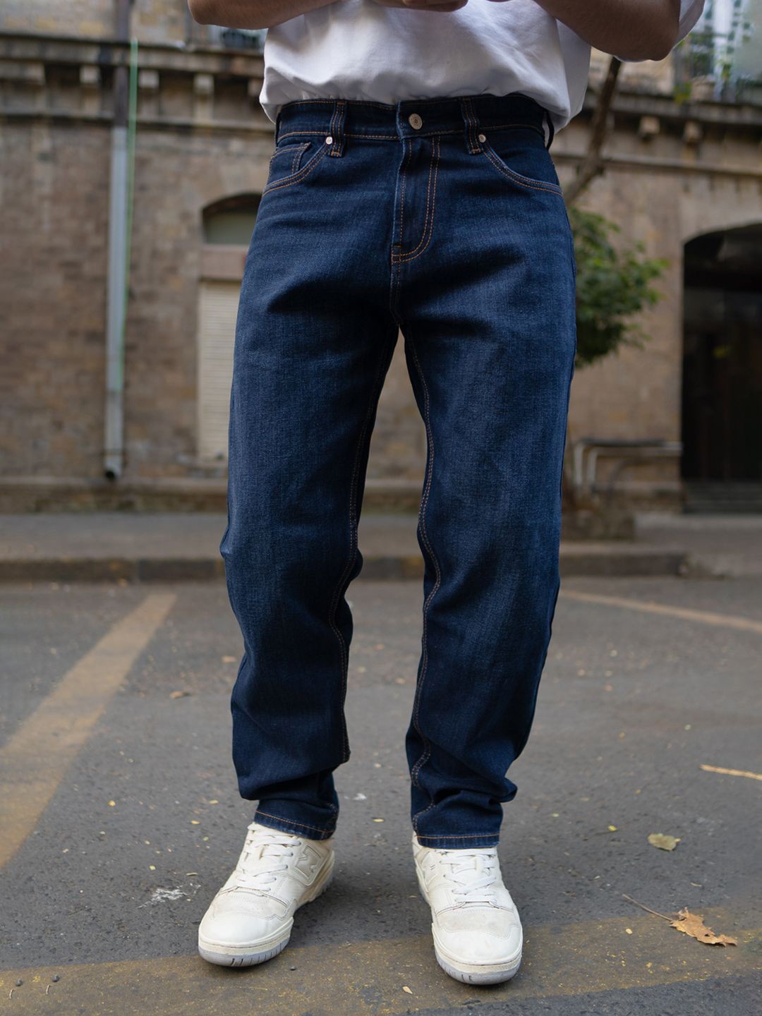 

Powerlook Men Indigo Regular Fit Denim Jeans, Blue