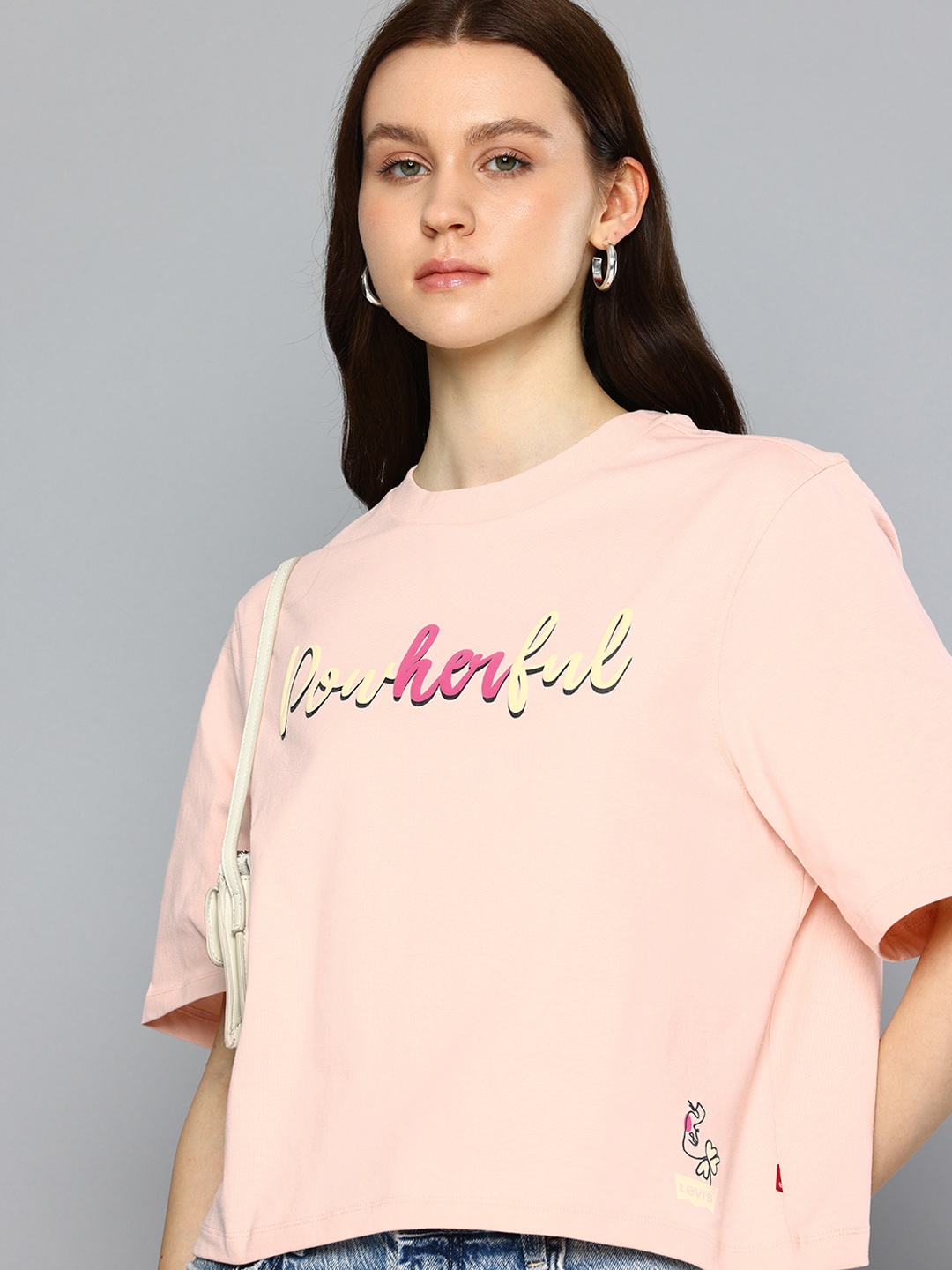 Levis Printed Relaxed Fit T-shirt, Peach