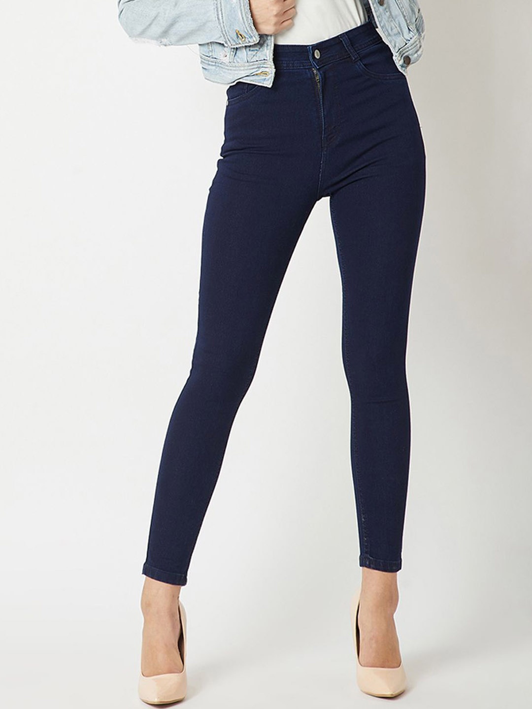 

Miss Chase Heartbreak Anthem Women Skinny Fit High-Rise Stretchable Jeans, Blue