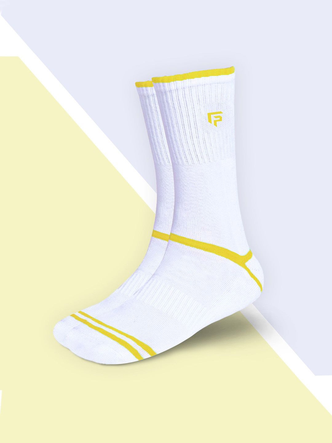 

FOOTPRINTS Striped Calf Length Socks, White